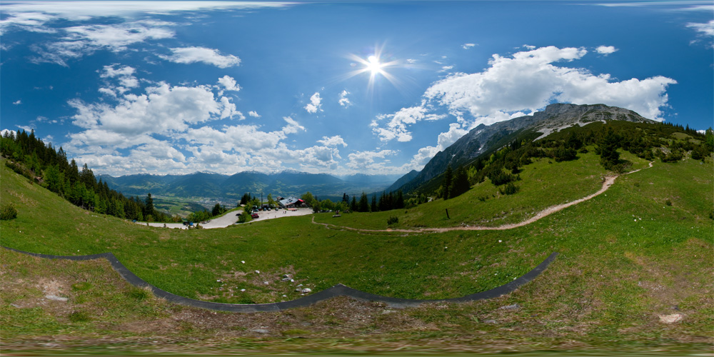 gnadenwald hinterhorn alm tirol - panorama panoramafotografie panoramic